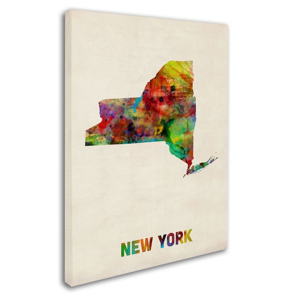 Michael Tompsett 'New York Map' Canvas Art,14x19